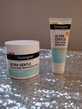 Neutrogena Ultra Gentle Moisturizers - White & Light Blue Accents